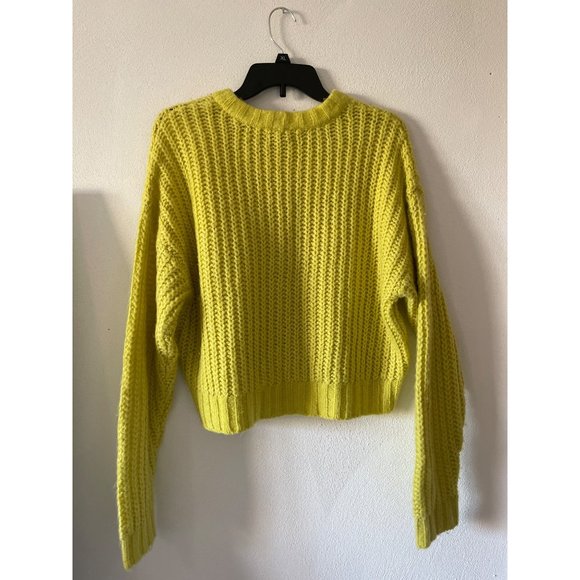 American Eagle Women’s Lime Green Knit Sweater Size Small - Picture 4 of 6